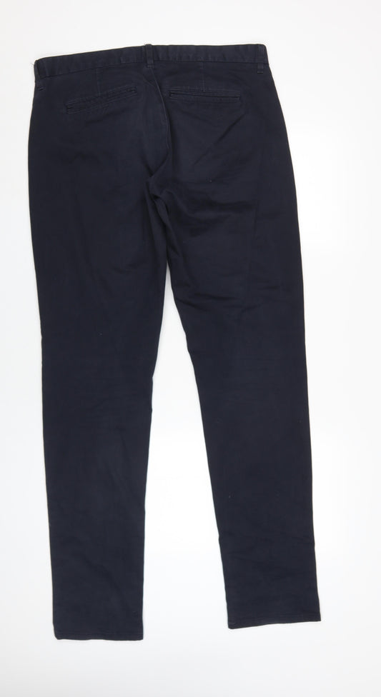 Next Men's Black Chino Trousers Size L