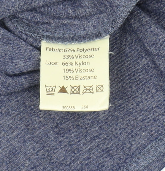 Womens UK Size 12 Phase Eight Blue Basic Blouse