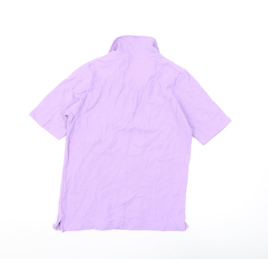 ISLE Women's Purple Polo Shirt S Casual Short Sleeve