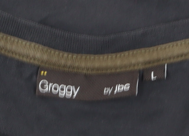 Groggy by JBC Men's Black Graphic T-Shirt L