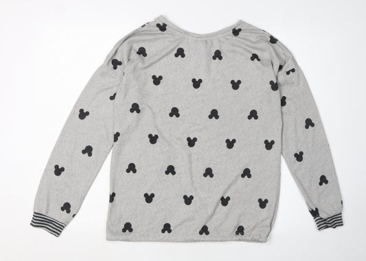 Womens UK Size S Disney Grey Jersey T-Shirt