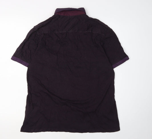 Ted Baker Men's Purple Polo, Size 10, Short Sleeve