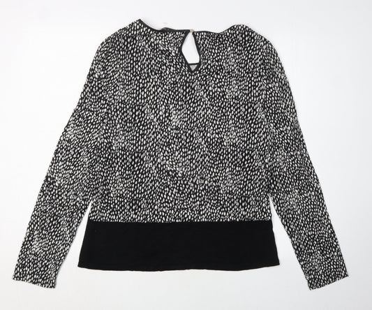 Womens UK Size XL Oasis Black Basic Blouse