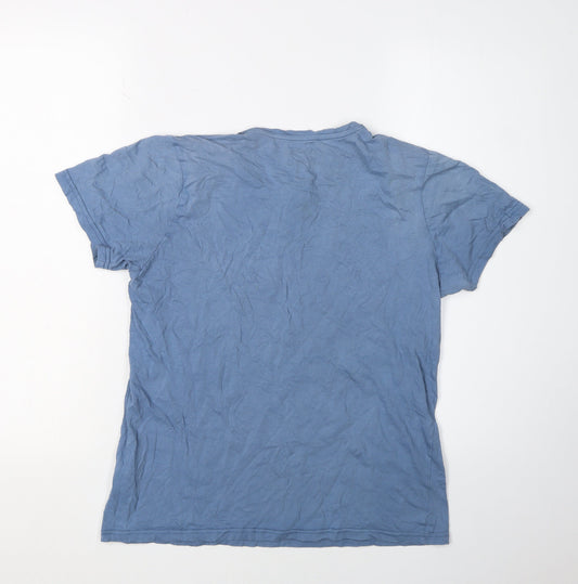 Lee Cooper Men's Blue Graphic T-Shirt, Size S