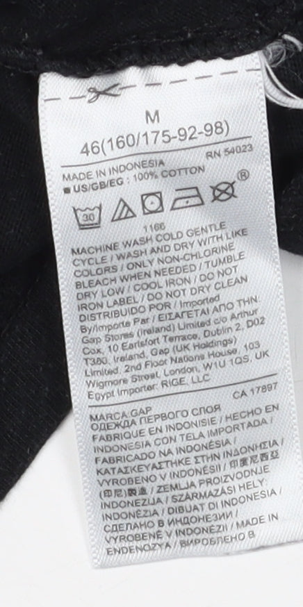 Mens UK Size M Gap Black T-Shirt