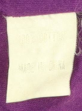 Le Coq Sportif Men's Purple T-Shirt, Size S, Regular Fit