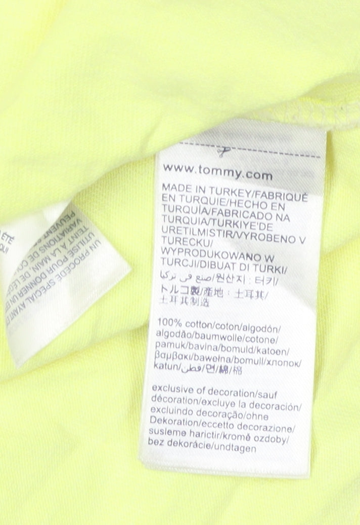 Unisex Adults UK Size S Tommy Jeans Yellow Basic T-Shirt
