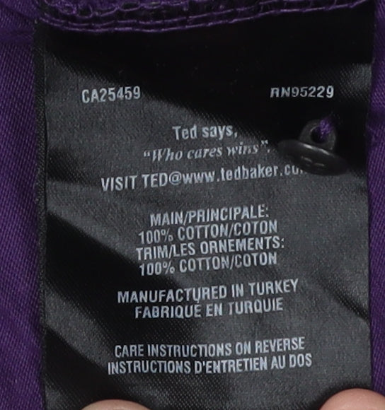 Ted Baker Men's Purple Polo Shirt L Cotton