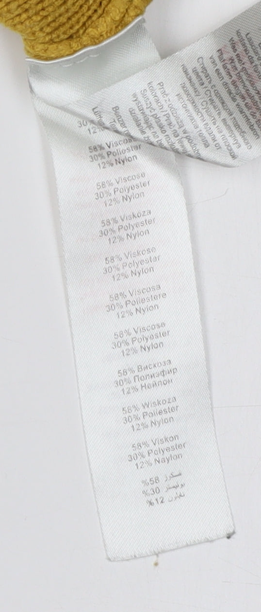 Apricot Women's Yellow Cable-Knit Jumper, M, High Neck