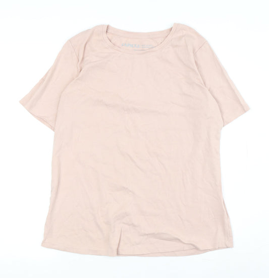 Womens UK Size 18 Capsule Beige Basic T-Shirt