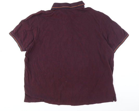 Maine Men's Short Sleeve Burgundy Polo XXL - Classic Fit