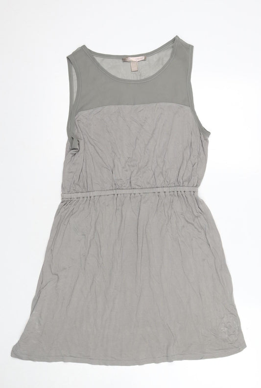 Forever 21 Women's Grey Tank Dress, Size 10, Scoop Neck