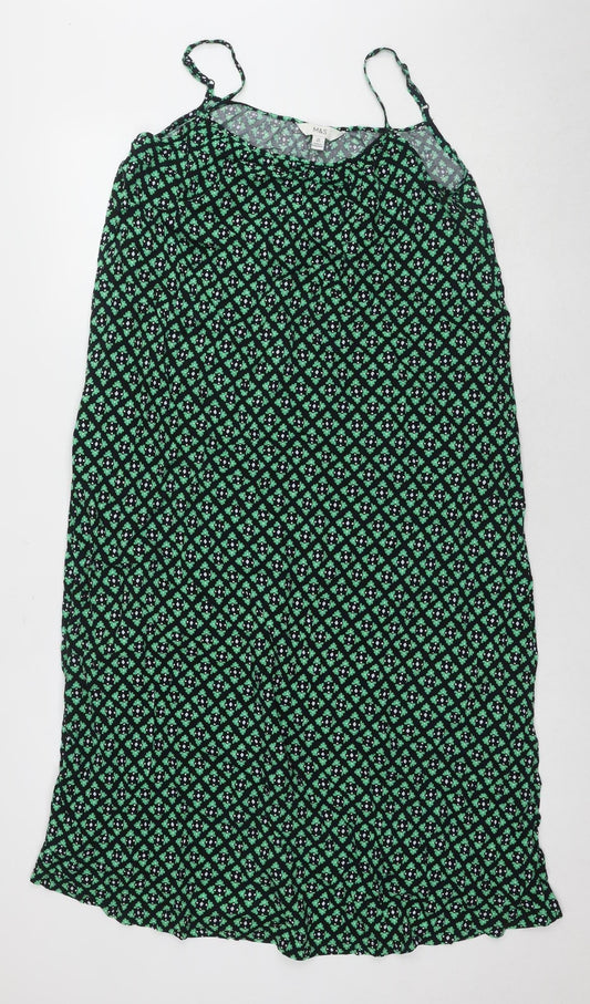 Marks and Spencer Women's Green Slip Dress Size 10