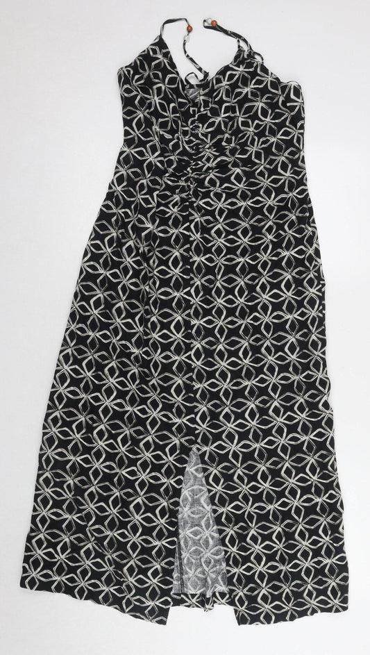 Marks and Spencer Black Geometric Sleeveless Women's Dress
