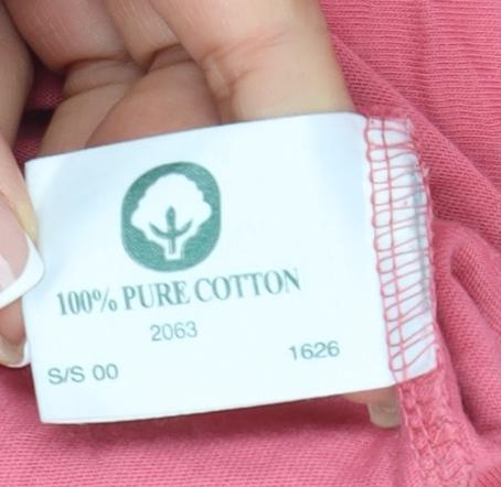 Womens UK Size S Jumper Pink Basic Blouse