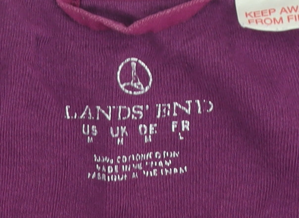 Lands' End Women's Purple T-Shirt Dress, M, Casual Style