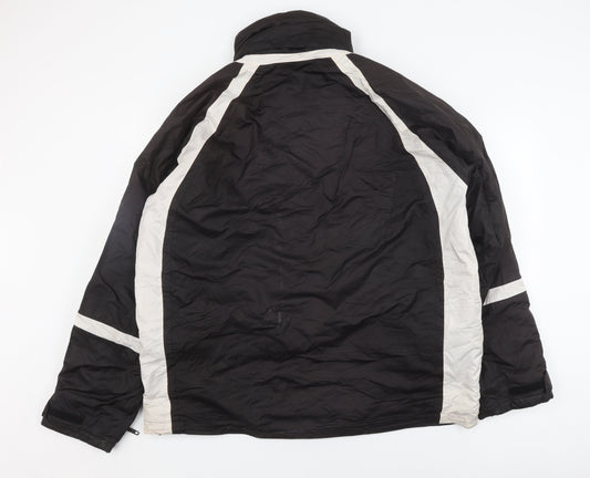 Mens UK Size Professional Sportswear Black Windbreaker Coat