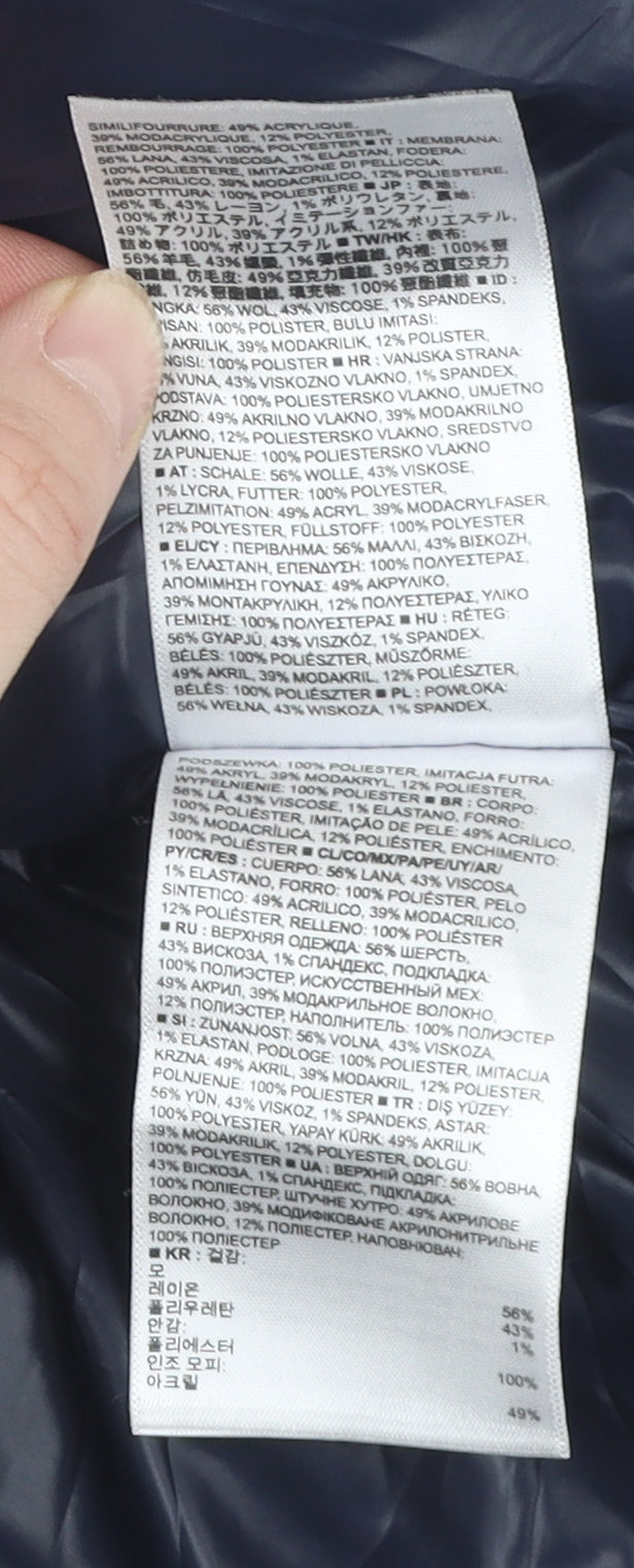 Gap Women's Black Hooded Puffer Jacket XL