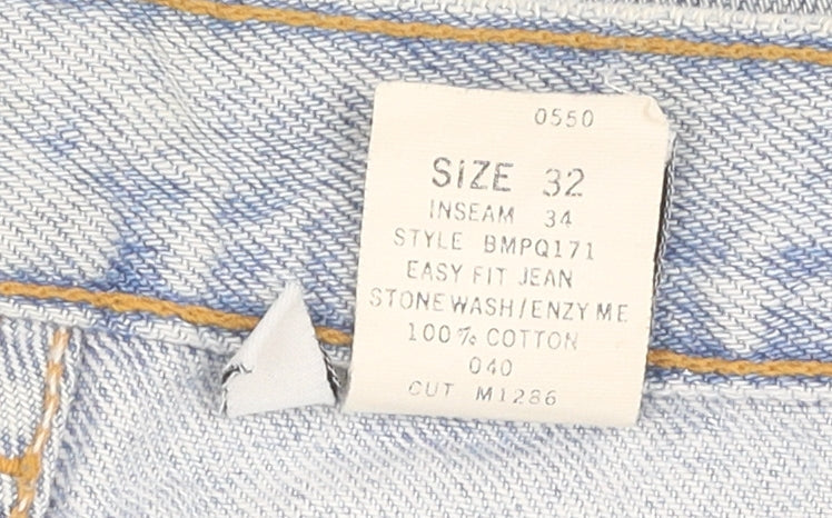 Calvin Klein Women's Blue Relaxed Straight Jeans Size 32