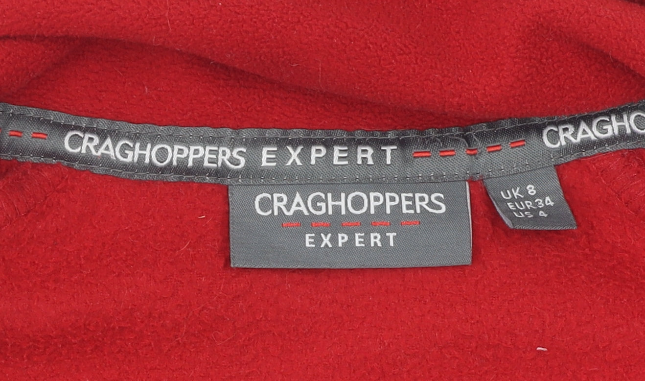 Craghoppers Women's Red Full Zip Fleece Hoodie Size 8