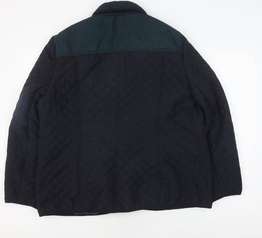 Womens UK Size 2 EWM Black Quilted Coat