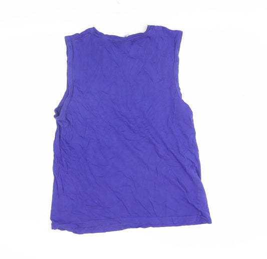 Lonsdale Unisex Purple Tank Top M Cotton Casual