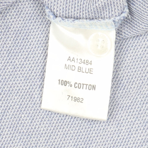 Cotton Traders Men's Blue Short Sleeve Polo 2XL