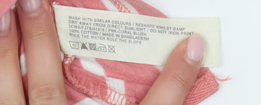 Womens UK Size 10 Fat Face Pink Basic T-Shirt