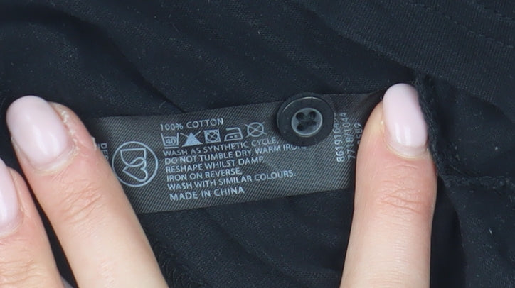 Jasper Conran Men's Black Henley T-Shirt, Size M