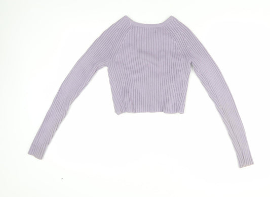 Womens UK Size S Hollister Purple Pullover Jumper