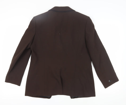 Viyella Women's Brown Blazer Size 14 Classic Lined