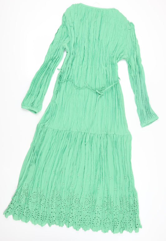 Marks and Spencer Women’s Green Long Sleeve Dress Size 14