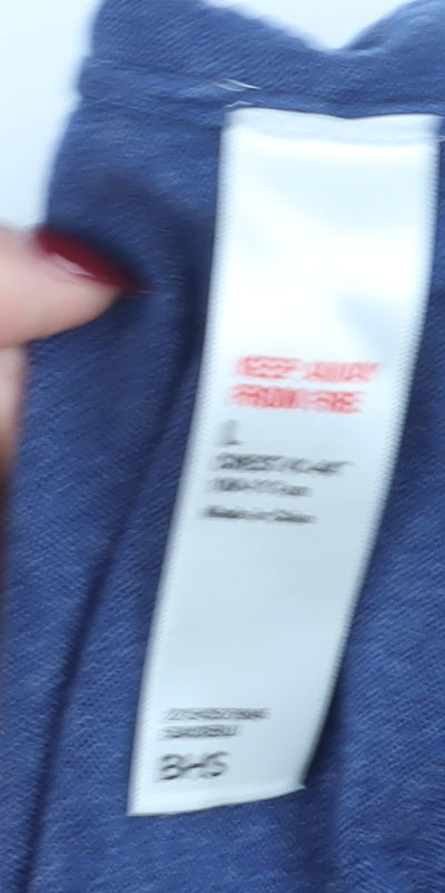 Atlantic Bay Men's Blue V-Neck Pullover Jumper L