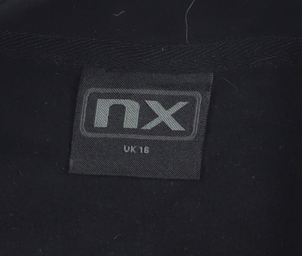 NX Women's Black Sleeveless Hoodie Vest UK 16 Casual Relaxed