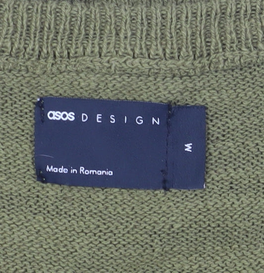 ASOS DESIGN Men's Green Sleeveless Knit Vest M