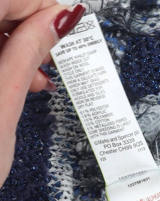 Womens UK Size 18 Marks and Spencer Blue Jumper Jumper