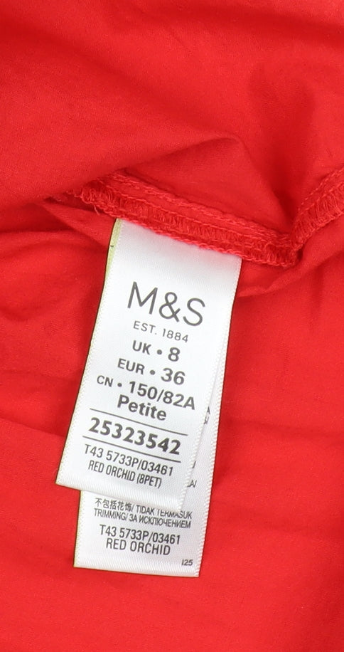 Womens UK Size 8 Marks and Spencer Red Camisole Blouse