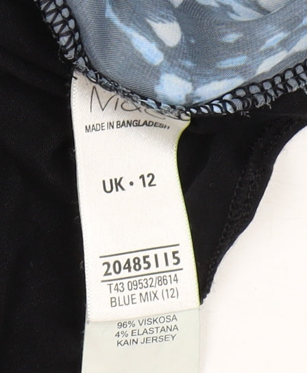 Womens UK Size 12 Marks and Spencer Blue Jersey Blouse