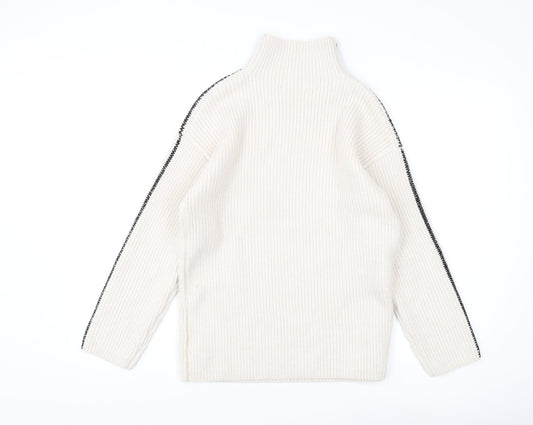 Marks and Spencer Women's Ivory Roll Neck Jumper S