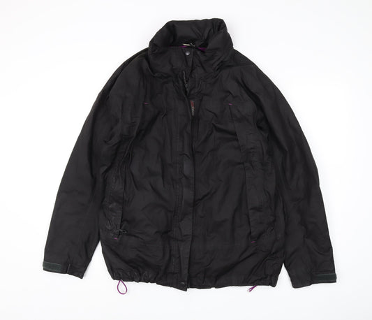 Womens UK Size L Crane Black Rain Coat