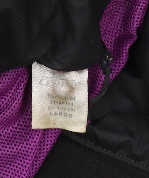 Womens UK Size L Crane Black Rain Coat
