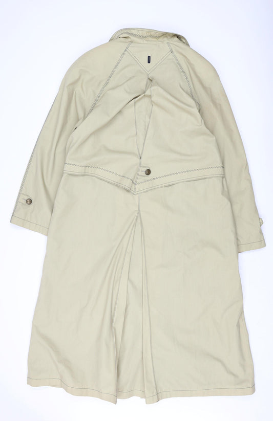 Arnold Scaasi Beige Trench Coat Unisex Adults S Classic