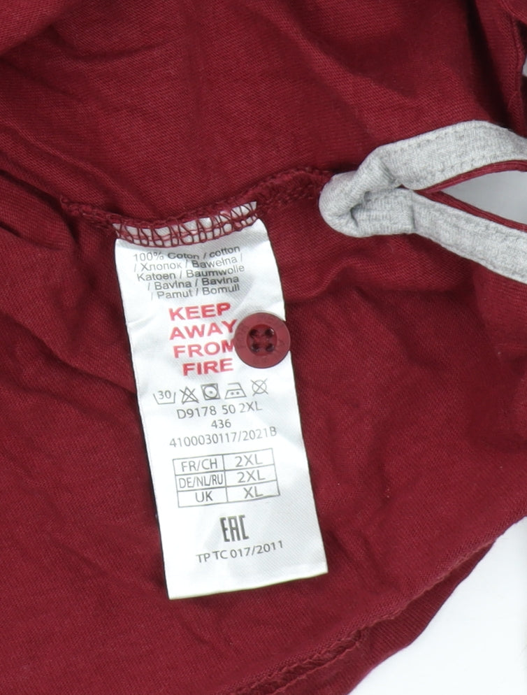 Atlas For Men Red Long Sleeve Polo XL - Embroidered Design