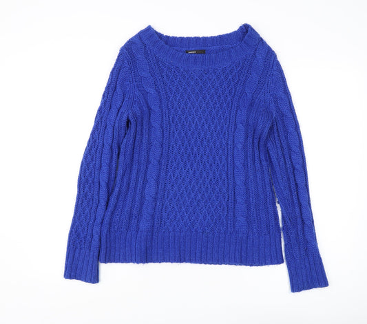Womens UK Size 10 Mango Blue Pullover Jumper