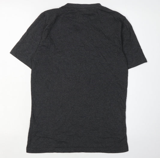 Manchester United Men’s Grey V-Neck T-Shirt Size S