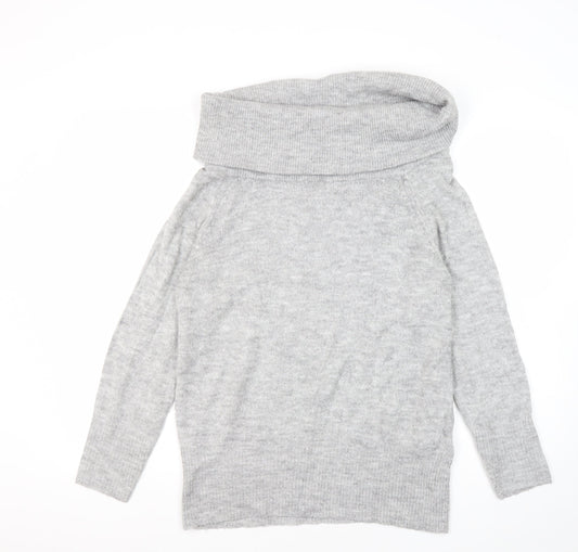 Womens UK Size S Jacqueline de Yong Grey Pullover Jumper