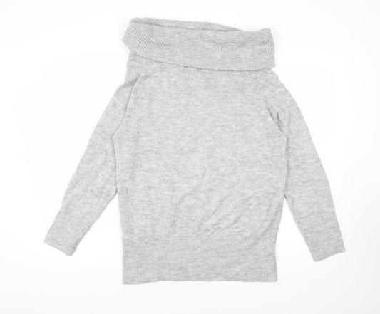 Womens UK Size S Jacqueline de Yong Grey Pullover Jumper