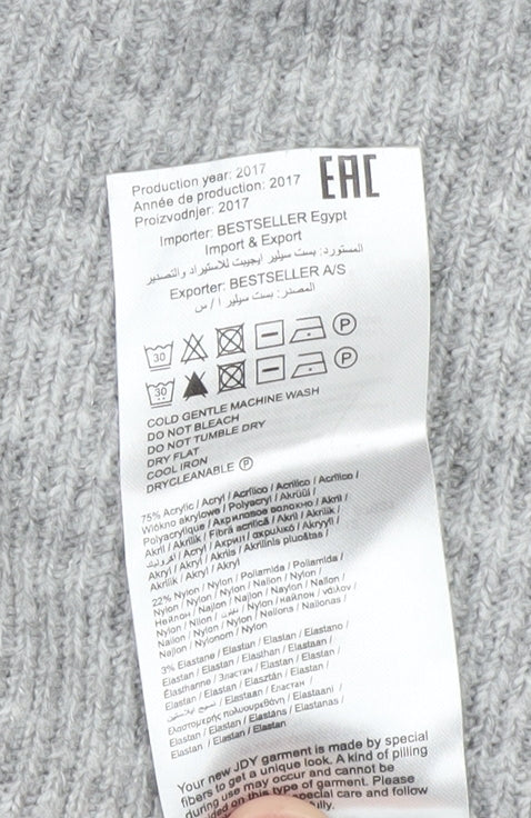 Womens UK Size S Jacqueline de Yong Grey Pullover Jumper