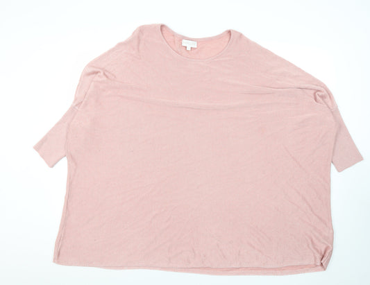 Womens UK Size L Apricot Pink Pullover Jumper