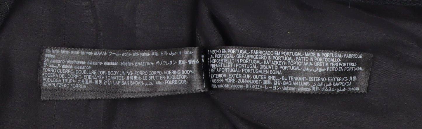 Massimo Dutti Women's Black Blazer, Size 6, Business Casual